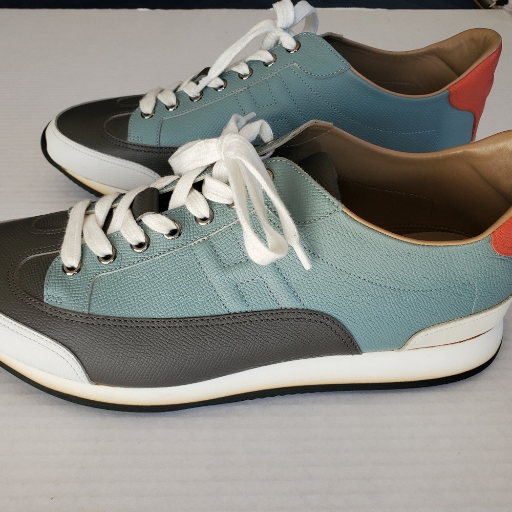 Hermés trail calfskin leather sneakers